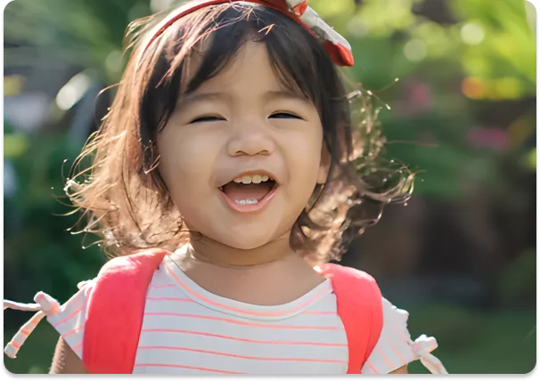 A happy child enjoying the world-class British curriculum at Blossom Nursery & Preschool in the UAE